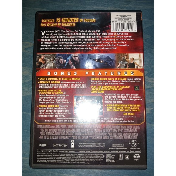 The Chronicles of Riddick DVD - Picture 2 of 3